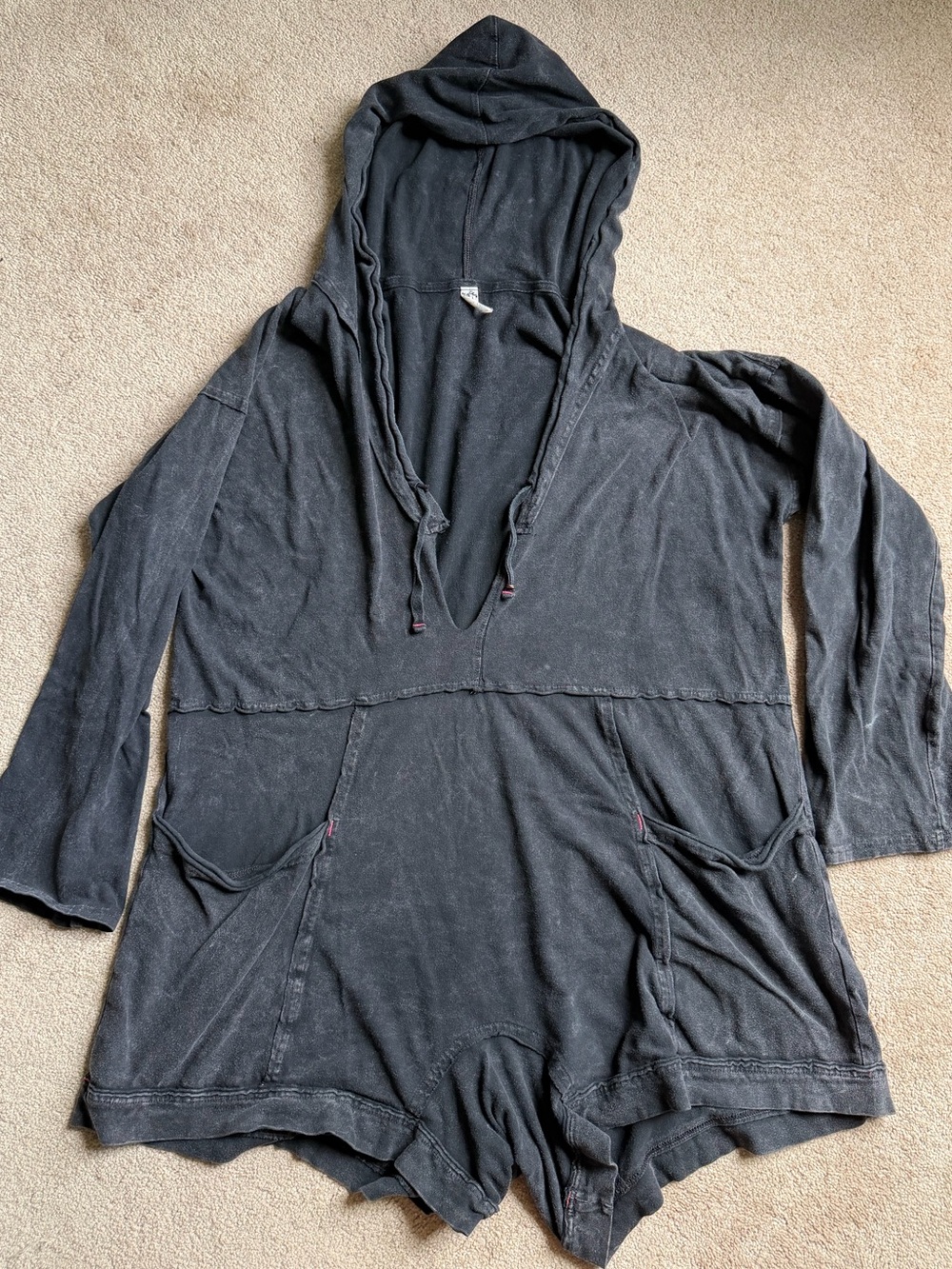 Free People Just Be Chill Black Romper Size Medium
